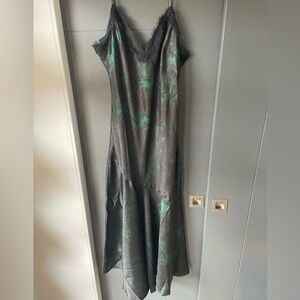 Topshop Lace Maxi Fishtail Slip Dress